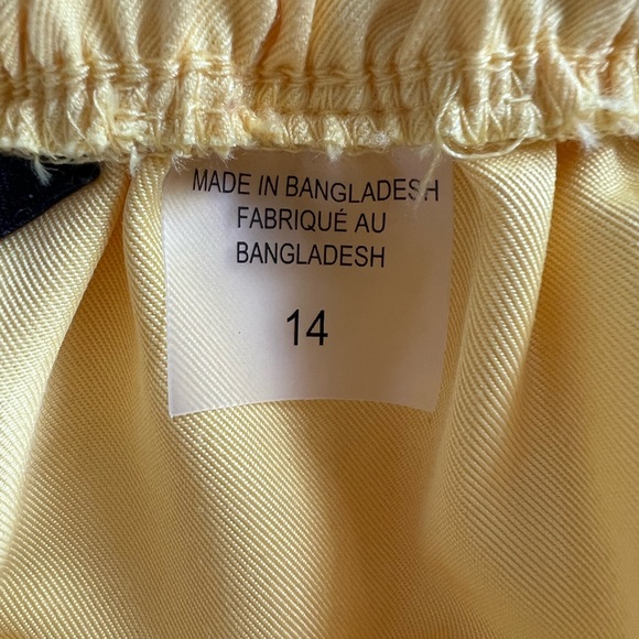 SZ 14 ALIA YELLOW CAPRI PANTS - Picture 5 of 8